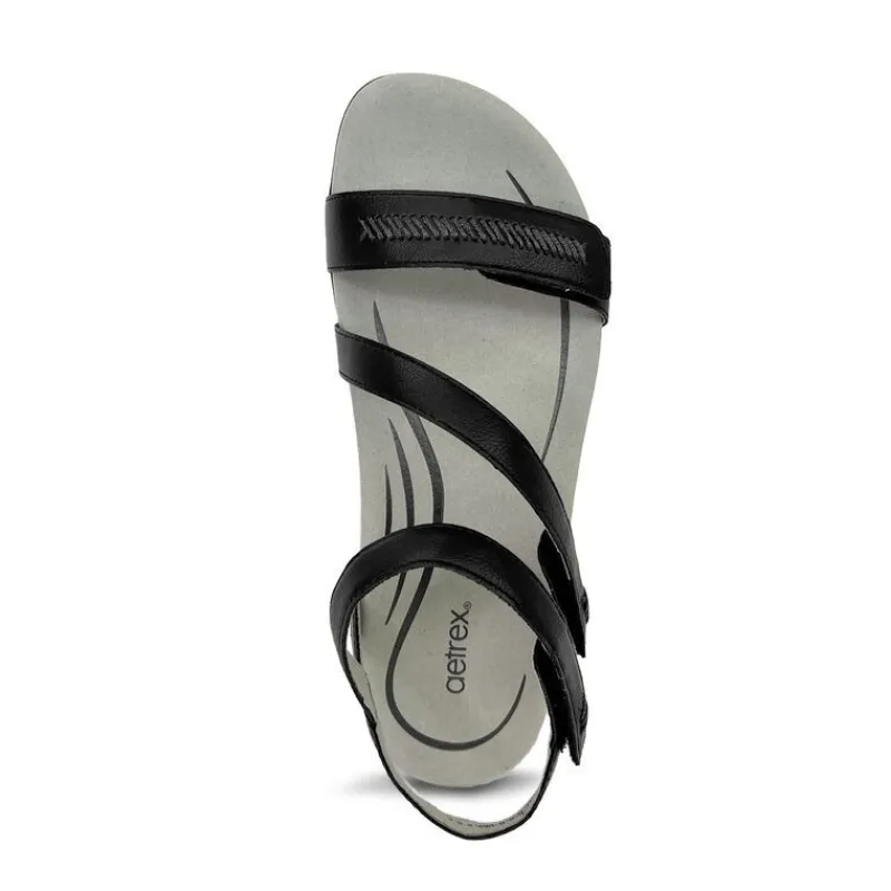 Aetrex Gabby Adjustable Quarter Strap Sandal