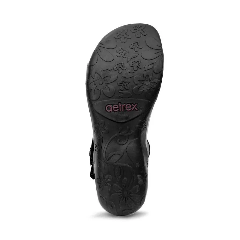 Aetrex Gabby Adjustable Quarter Strap Sandal