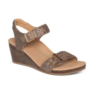 Aetrex Grace Adjustable Woven Wedge