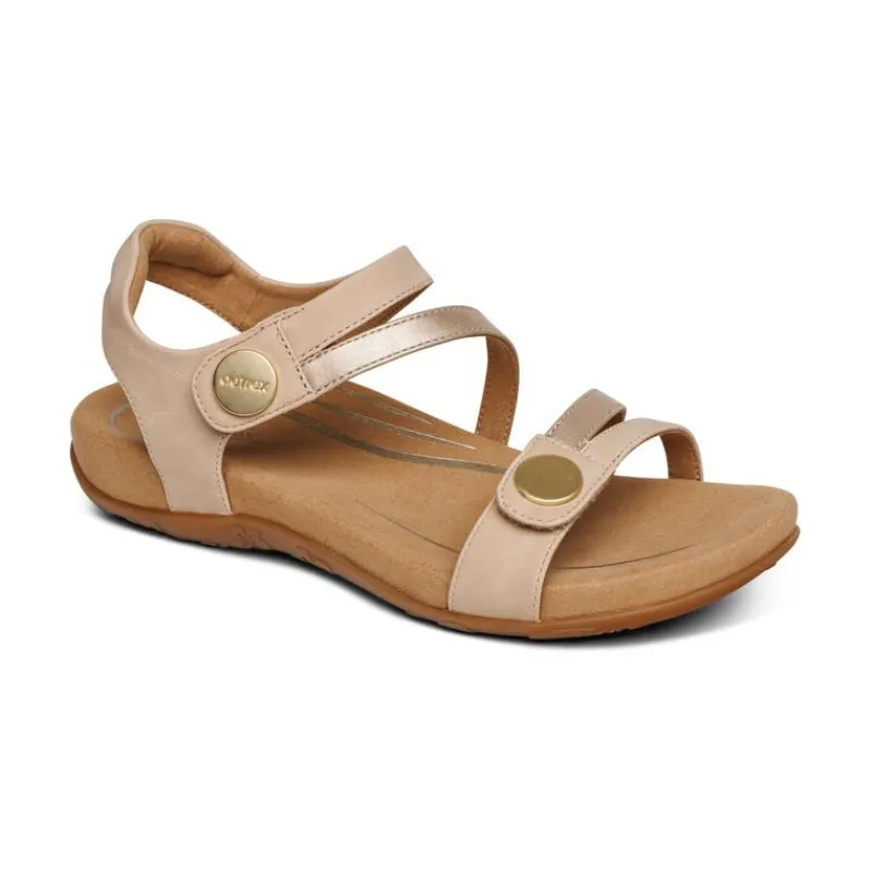 Aetrex Jess Adjustable Quarter Strap Sandal