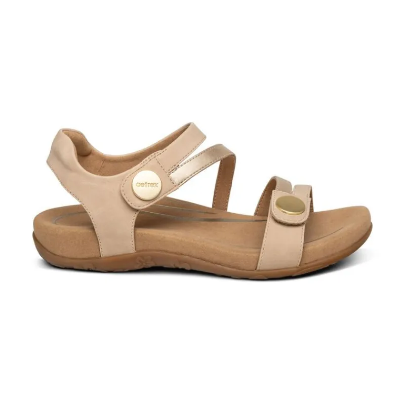 Aetrex Jess Adjustable Quarter Strap Sandal