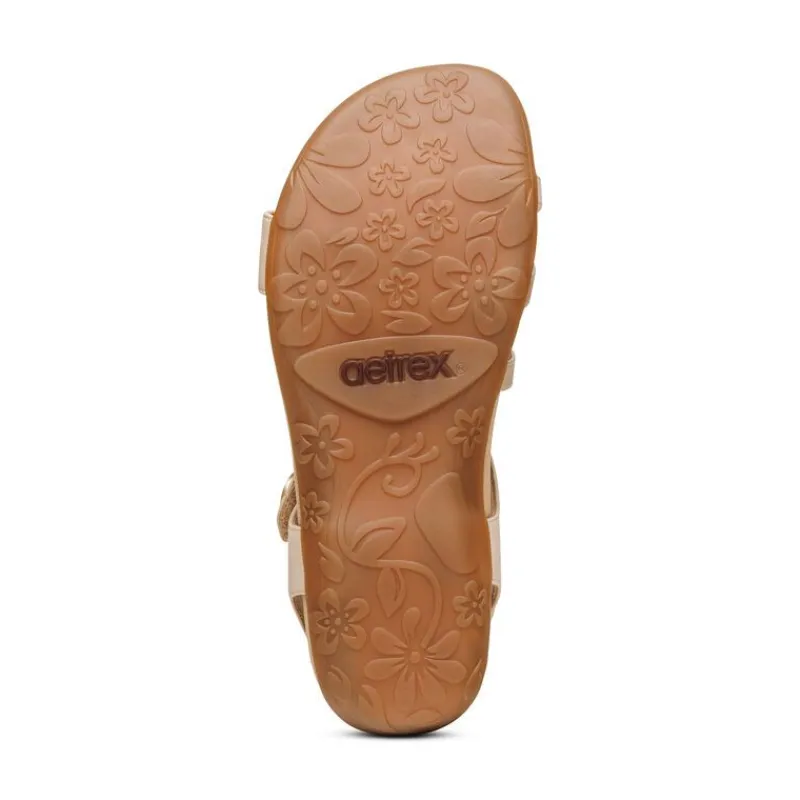 Aetrex Jess Adjustable Quarter Strap Sandal