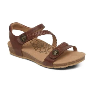 Aetrex Jillian Braided Quarter Strap Sandal