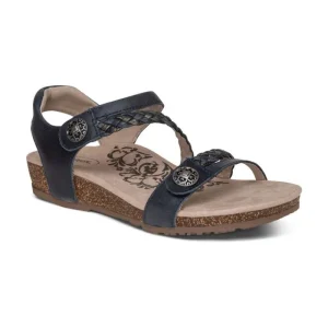 Aetrex Jillian Braided Quarter Strap Sandal