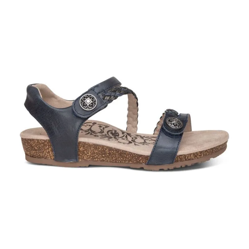 Aetrex Jillian Braided Quarter Strap Sandal