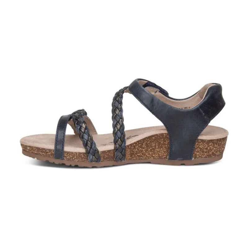 Aetrex Jillian Braided Quarter Strap Sandal