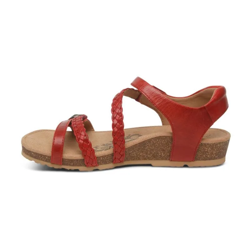 Aetrex Jillian Braided Quarter Strap Sandal