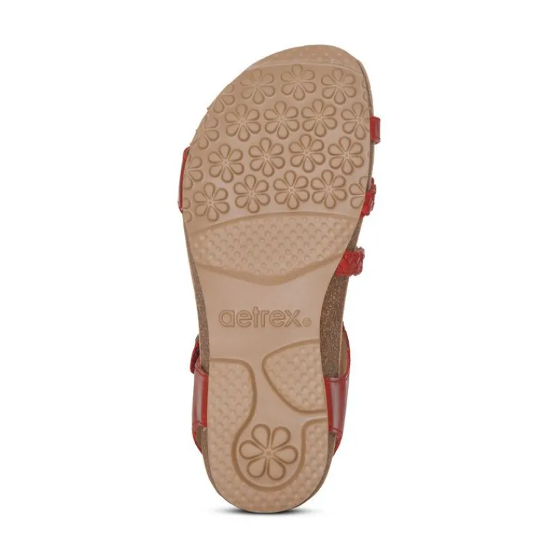 Aetrex Jillian Braided Quarter Strap Sandal