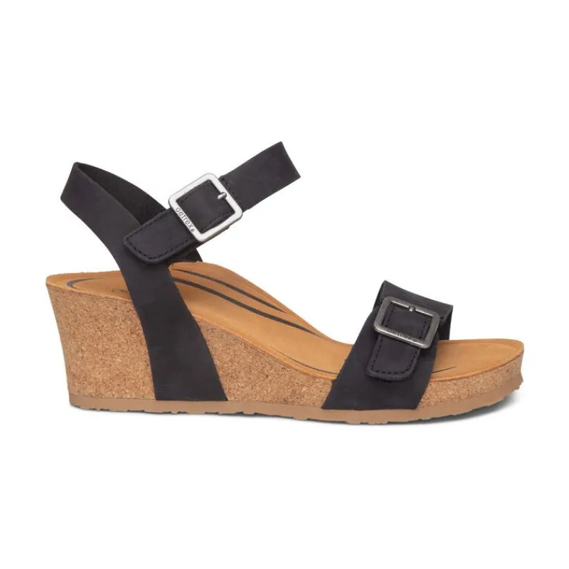 Aetrex Lexa Quarter Strap Wedge