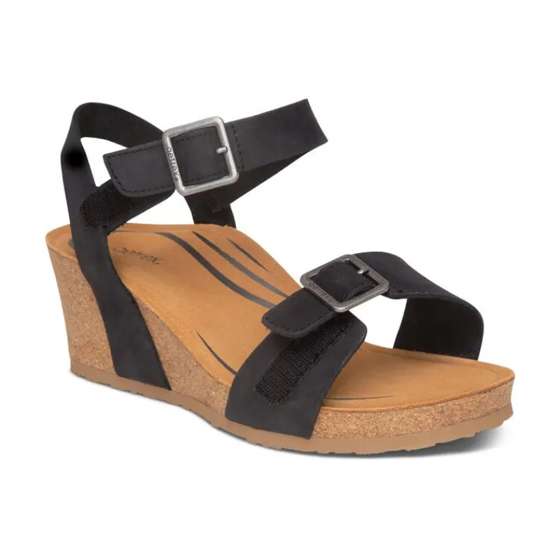 Aetrex Lexa Quarter Strap Wedge