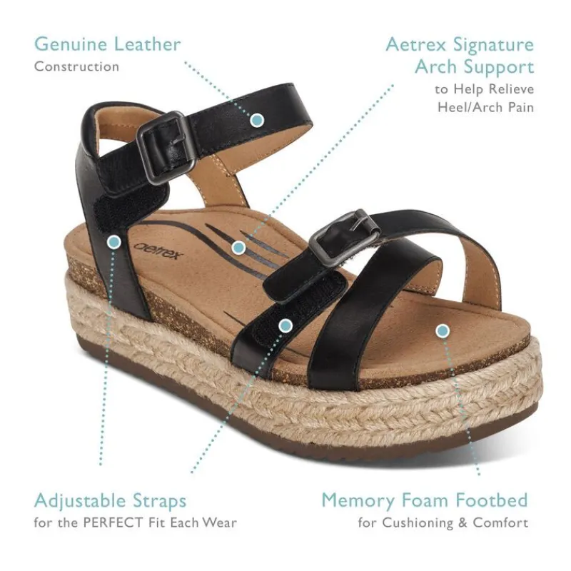 Aetrex Paula Platform Sandal