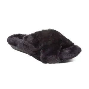 Aetrex Penelope Adjustable Faux Fur Slippers