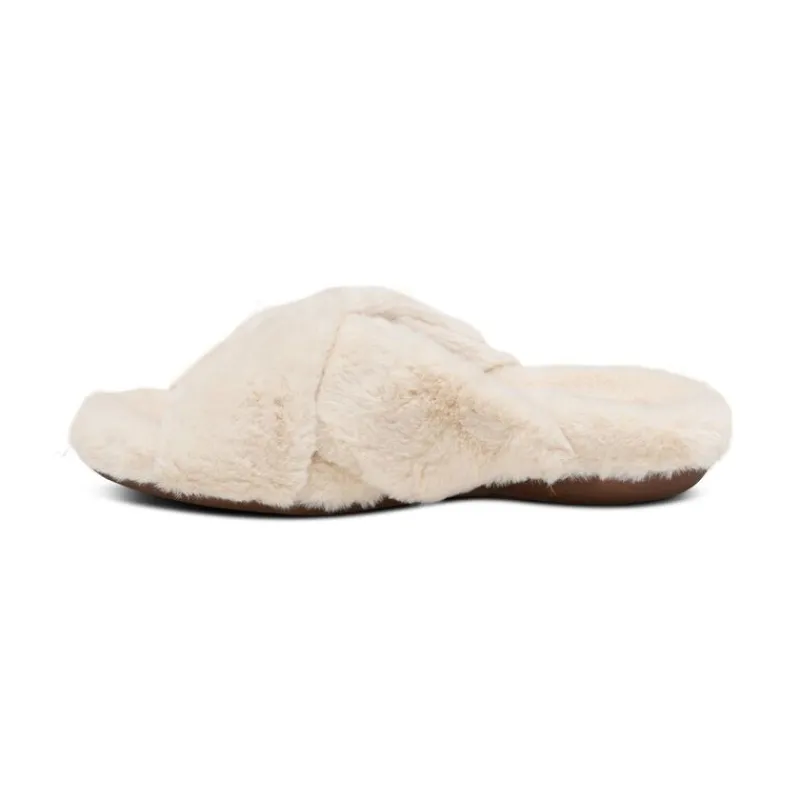Aetrex Penelope Adjustable Faux Fur Slippers