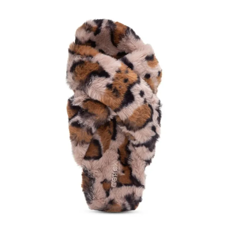 Aetrex Penelope Adjustable Faux Fur Slippers