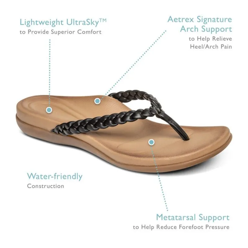 Aetrex Rachel Thong Sandal