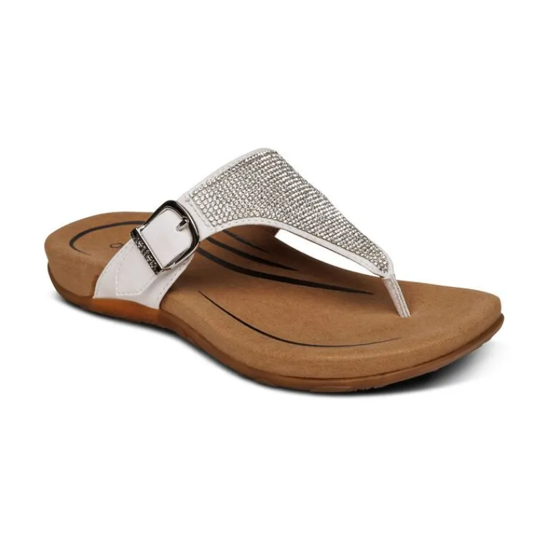 Aetrex Rae Adjustable Thong Sandal