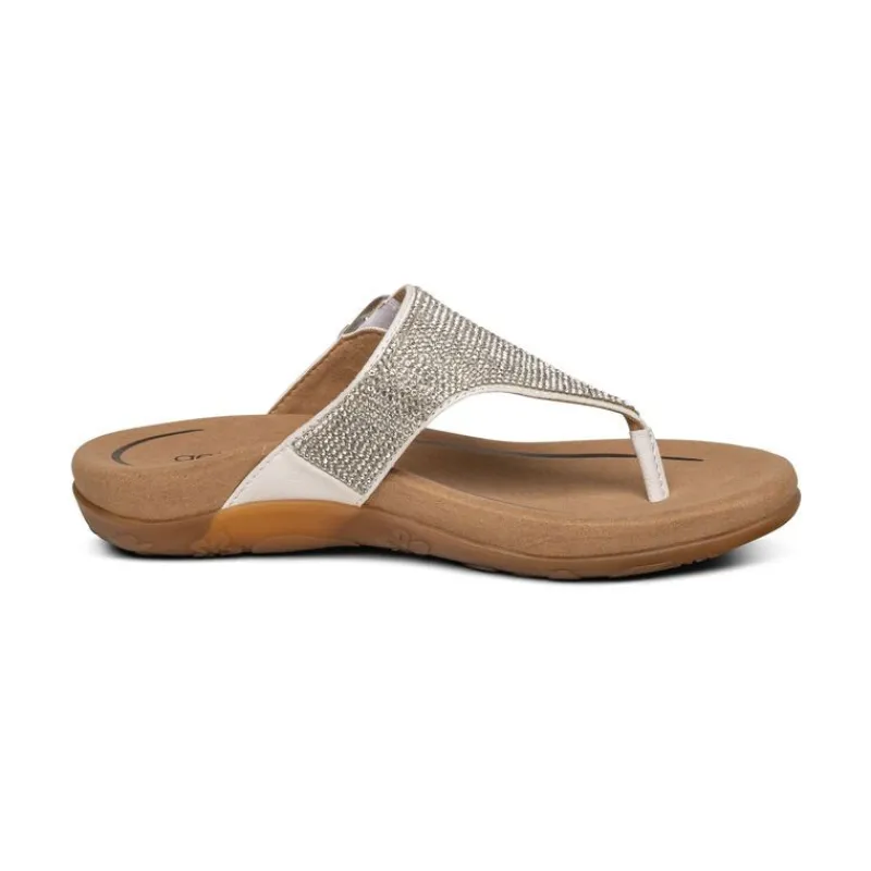 Aetrex Rae Adjustable Thong Sandal