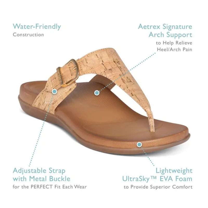 Aetrex Rita Adjustable Thong Sandal