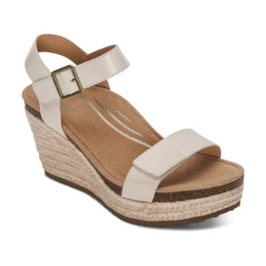 Aetrex Sydney Quarter Strap Espadrille Wedge