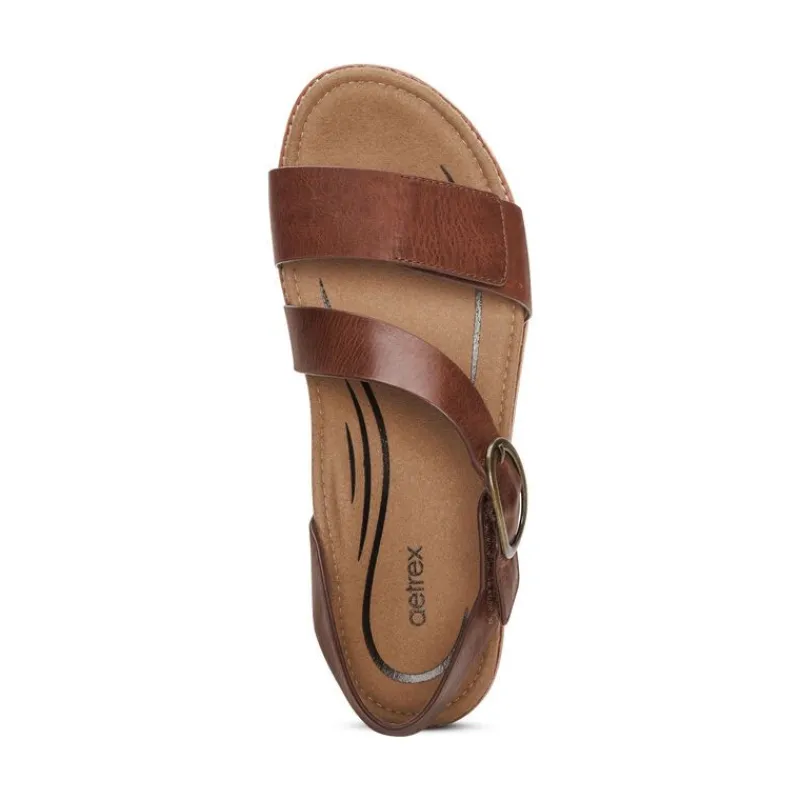 Aetrex Tamara Asymmetrical Quarter Strap Sandal