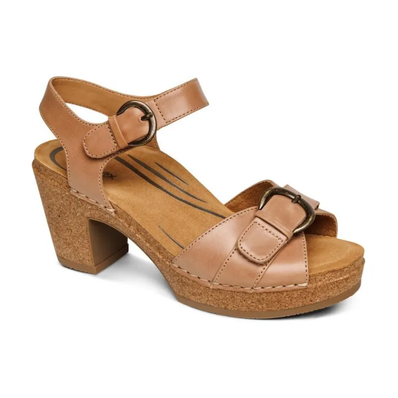 Aetrex Tory Open Toe Heels