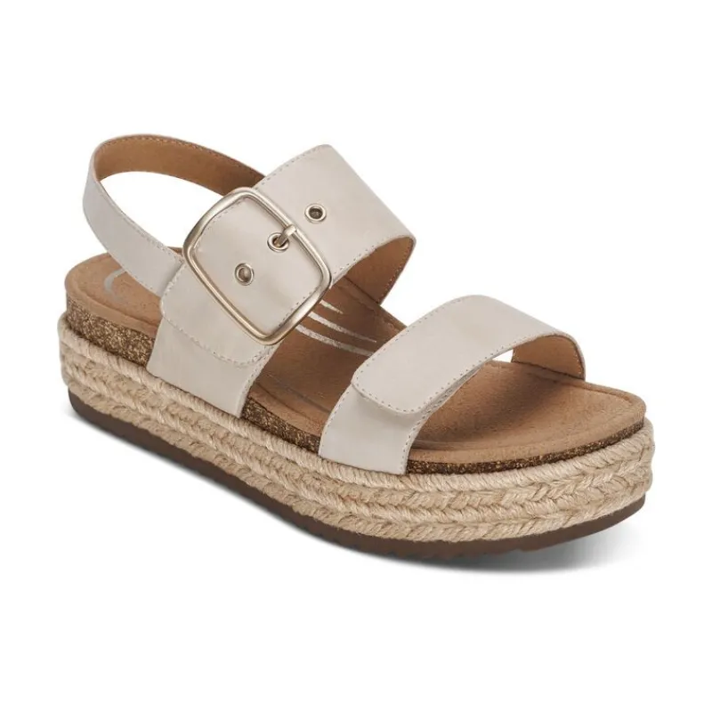 Aetrex Vania Arch Support Platform Sandal