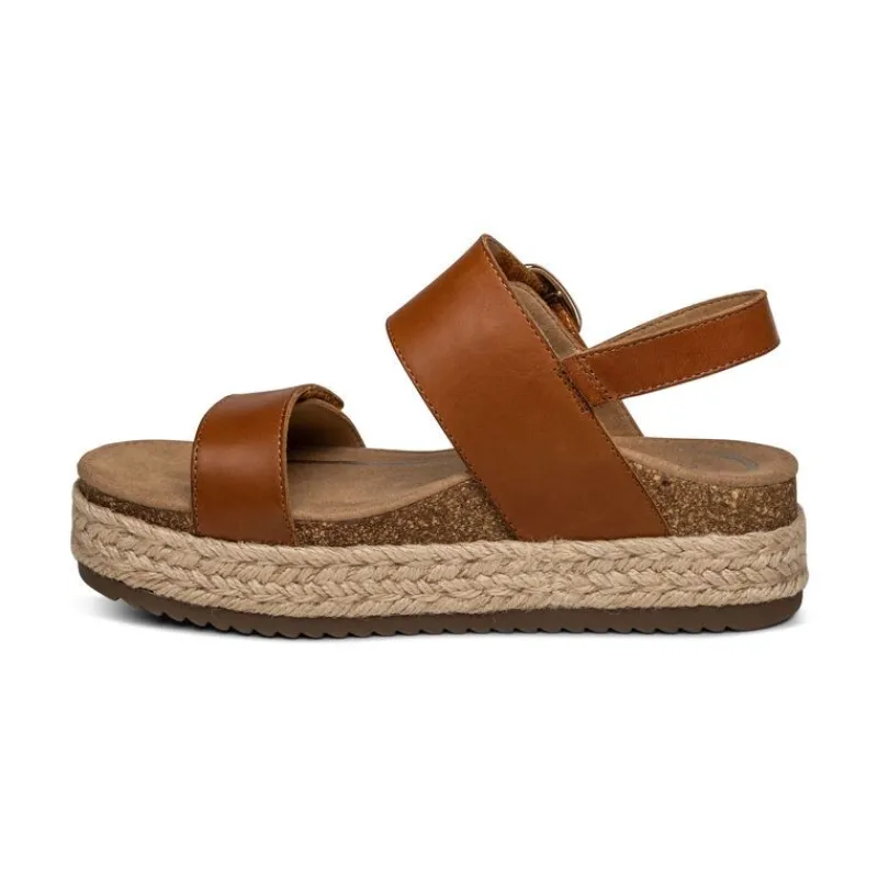 Aetrex Vania Arch Support Platform Sandal