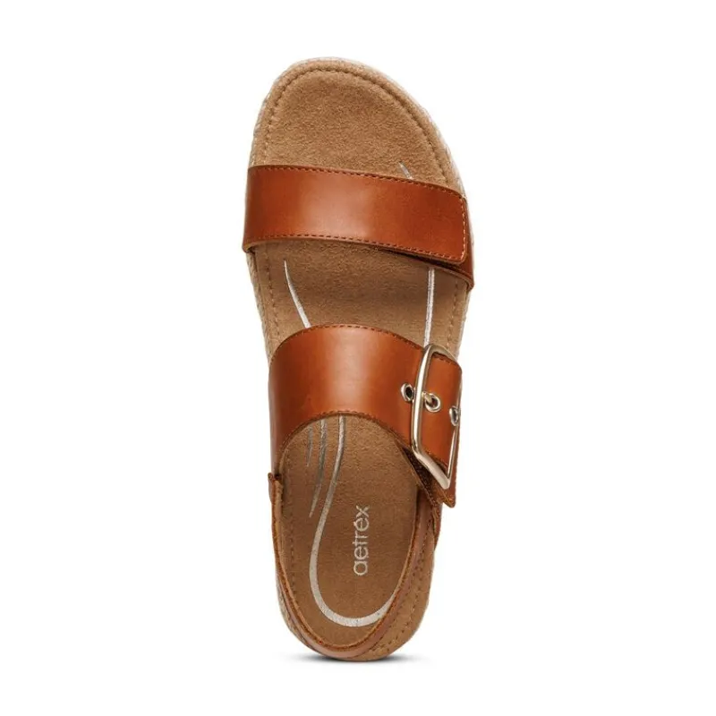 Aetrex Vania Arch Support Platform Sandal