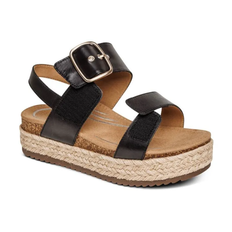 Aetrex Vania Arch Support Platform Sandal